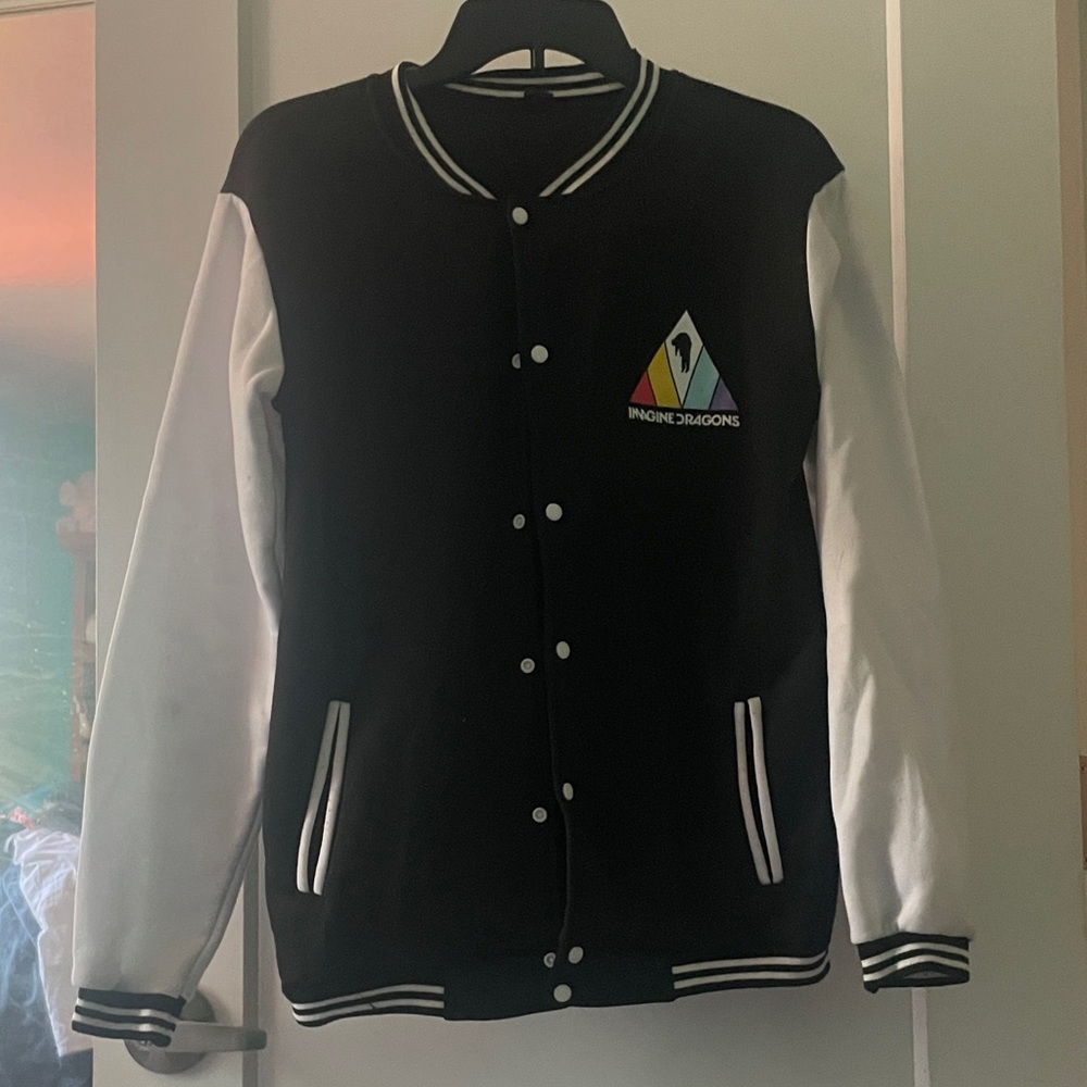 Imagine Dragons Black and White Varsity Jacket